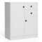 2-Door Free-standing Kitchen Sideboard with Adjustable Shelves-White